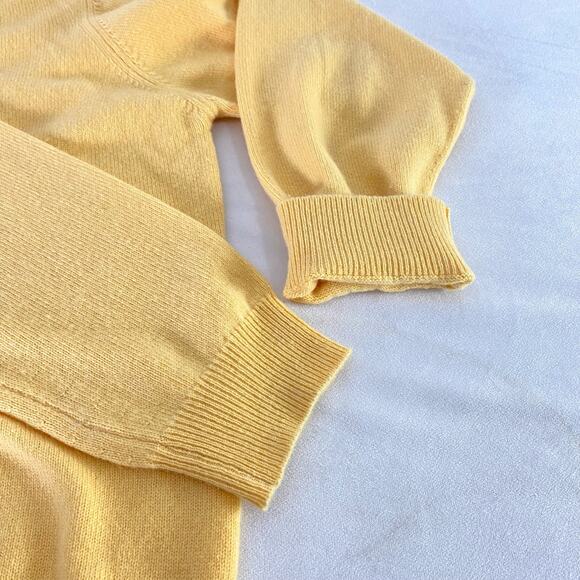 Vintage Brooks Brothers Yellow Gold Pullover Turtleneck Cashmere Sweater Large - Picture 8 of 10